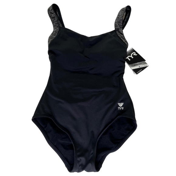 TYR Black One-Piece Swimsuit - Picture 1 of 3